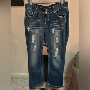 Reign Distressed slight boot cut Jeans